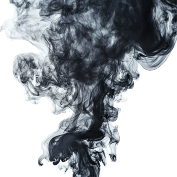 Dark smoke texture swirling gracefully on a transparent background, creating a striking contrast and depth, dark smoke texture on transparent background png