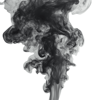 Dark smoke texture swirling gracefully against a clean transparent background, creating captivating artistic patterns and shapes, dark smoke texture on transparent background png