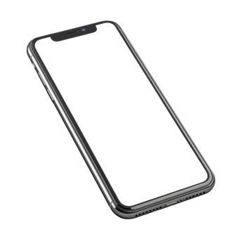 Mobile phone with a blank display positioned on a transparent background, suitable for showcasing designs, mobile phone with blank isolated transparent background displayisolated on transparent background png