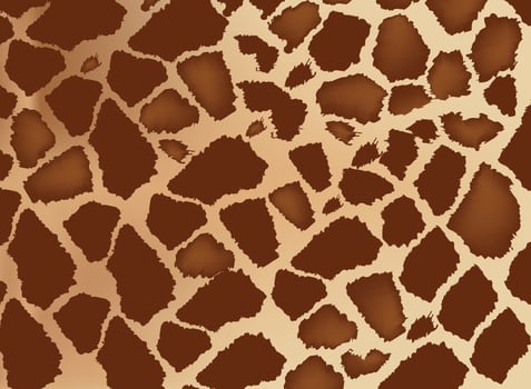 Giraffe skin pattern in brown and tan vector