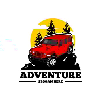 off road car 4x4 logo illustration vector