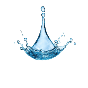 A vibrant blue water drop creates a stunning splash against a transparent background, blue water drop splashing isolated on transparent background png