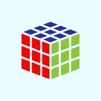 rubik's toy icon vector