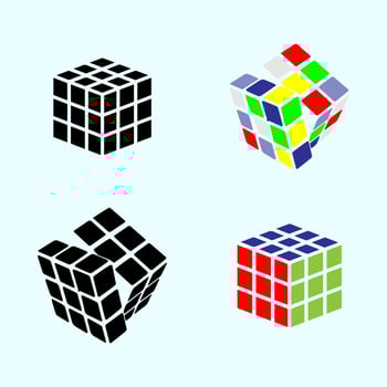 rubik icon symbol design vector
