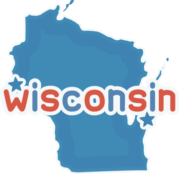 america state map wisconsin png