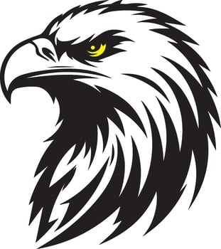 silhouette eagle design art vector