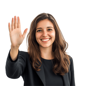 Woman Giving High Five Cheerful Enthusiastic png