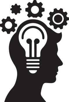 Light bulb ideas silhouette. vector