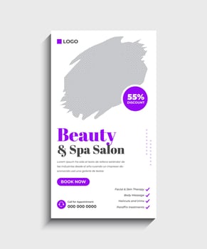 Fashionable Beauty Spa Salon Social Media Story Template vector