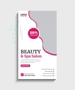 Simple Beauty Spa Salon Social Media Story Template vector