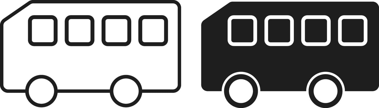 bus icon set. travel sign. car icon.Bus Icon symbol. vector