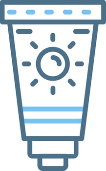 Sunscreen Line Two Colour Icon Design vector