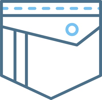 Pocket Line Two Colour Icon Design vector