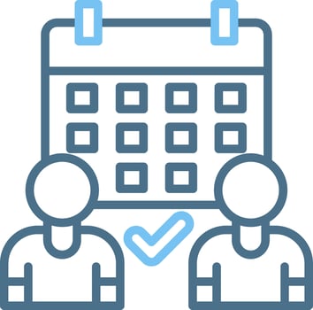 Coordination Line Two Colour Icon Design vector
