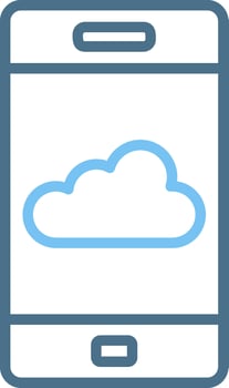 Smartphone Line Two Colour Icon Design vector
