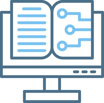 Book Line Two Colour Icon Design vector