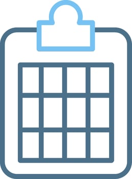 Clipboard Line Two Colour Icon Design vector