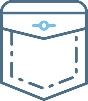Pocket Line Two Colour Icon Design vector