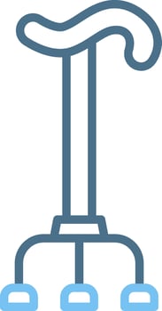 Walking Stick Line Two Colour Icon Design vector