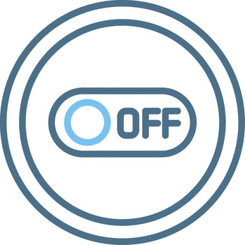 Off Line Two Colour Icon Design vector