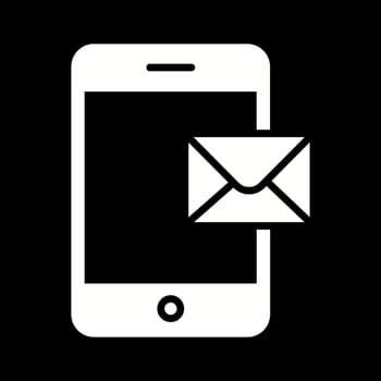 Mobile E-mail Icon Design vector
