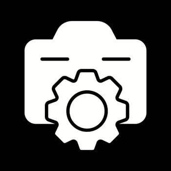Photo Gear Icon Design vector