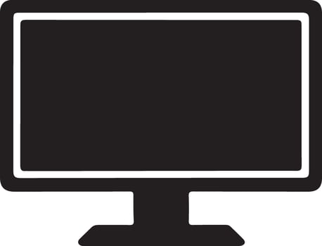 Stunning Monitor Silhouette Design for Artistic Inspirations vector