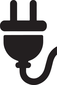 Versatile Power Plug Silhouette Design for All Your Needs vector