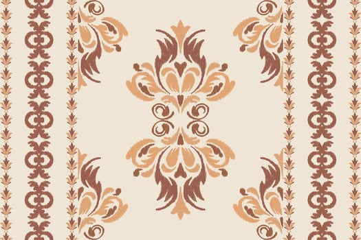 Seamless floral embroidery background with traditional oriental Aztec pattern. Perfect for textures. vector