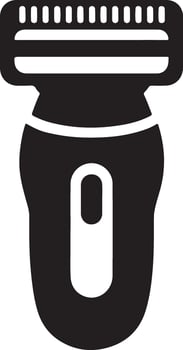 Design Featuring Stylish Electric Shaver Silhouette for Projects vector