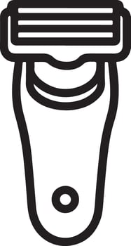 Unique Electric Shaver Silhouette Design for Digital Illustrations vector