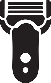 Modern Electric Shaver Silhouette Design for Creative Use vector