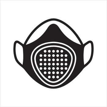 Dust mask icon. Face mask. FFP3 particle filtering face mask icon vector