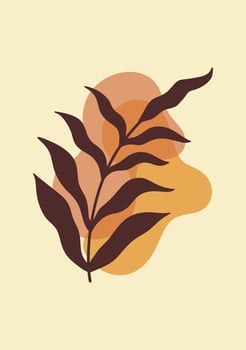 Abstract plant leaf art vector