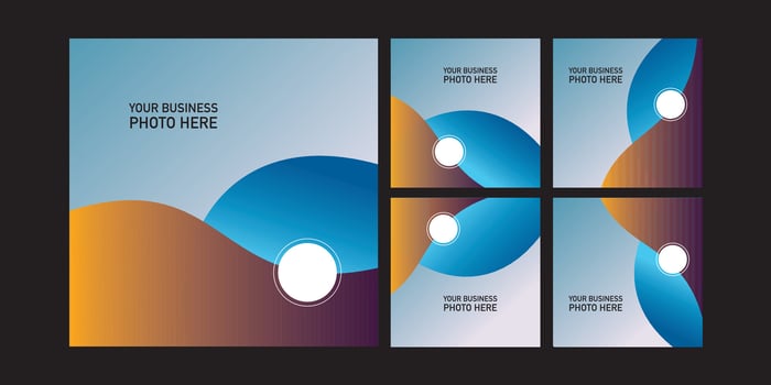 Modern Gradient Colourful Business Profile Template vector