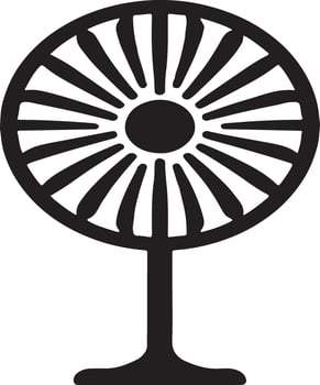 Stand Fan Silhouette Design for Modern Home Decoration Ideas vector