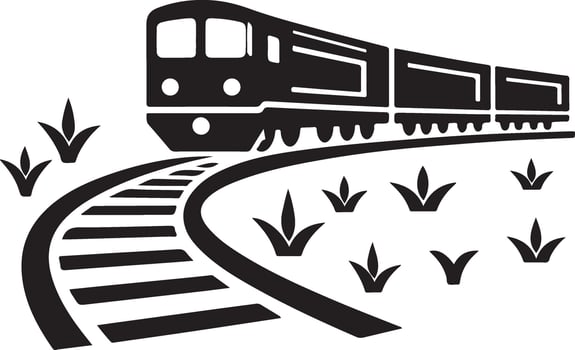 High Quality Train Railway Silhouette Designs for Graphics vector