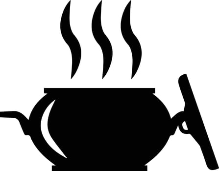 Tea pot silhouette clipart illustration vector