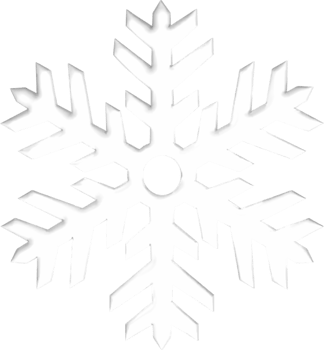 White snowflake on transparent background png