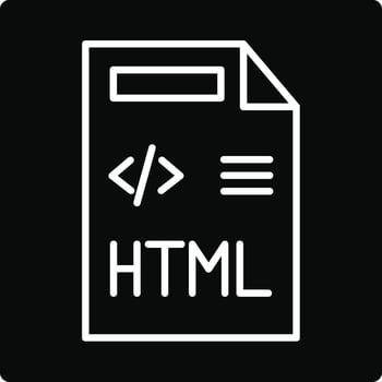 HTML File Illustration Icon vector