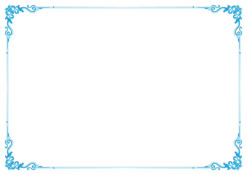 blue vintage frame abstract pattern Winter frame for cards. Borders png