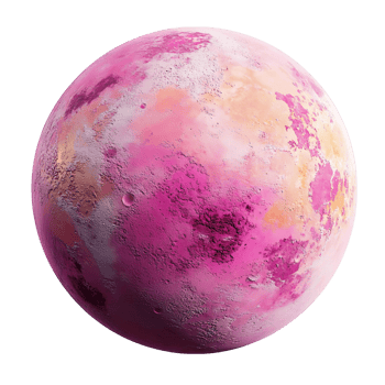 Transparent Background Isolated Pink Planet png
