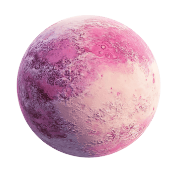 Isolated Pink Planet Design on Transparent Background png