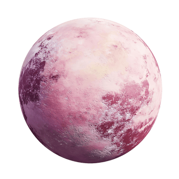 Pink Planet Illustration on Transparent Background png
