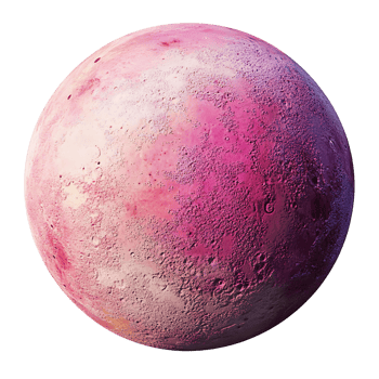 Pink Planet Illustration Isolated on Transparent Background png