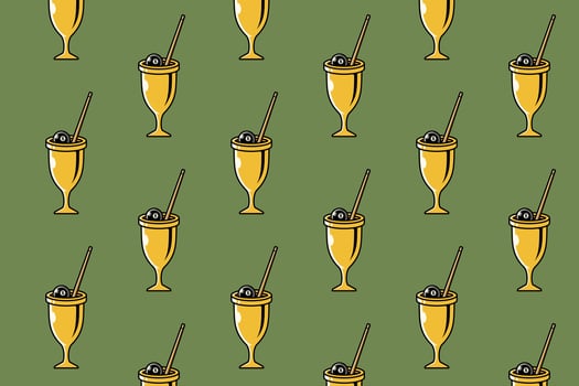 golden trophy, gold cup with billiard cue and black ball pattern on green background. gold chalice with pool ball, stick object symbol seamless pattern background. for billiard decor and merchandise vector