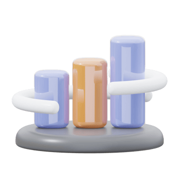 3D Bar Graph Illustration png