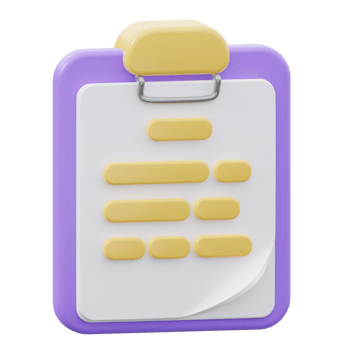 3D Clipboard Illustration png