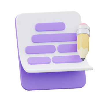 3D Copy Writing Illustration png