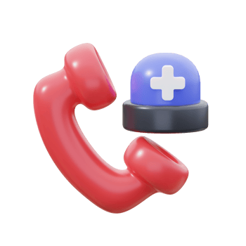 3D Emergency Call Illustration png